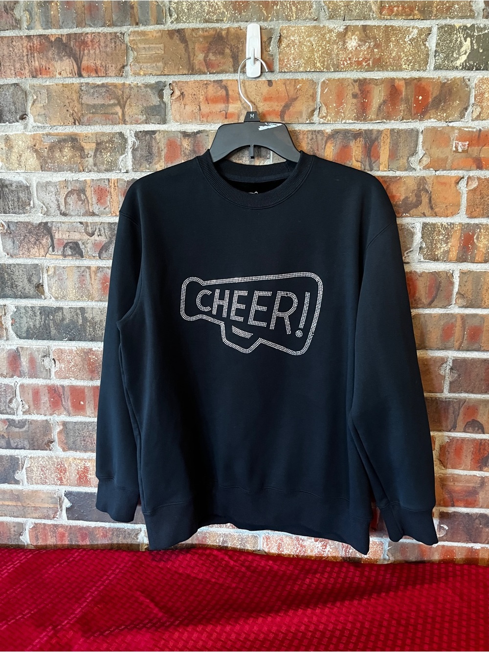 Heavenly Apparel Women’s Cheer Black Sweatshirt missing Sequins Size:M
